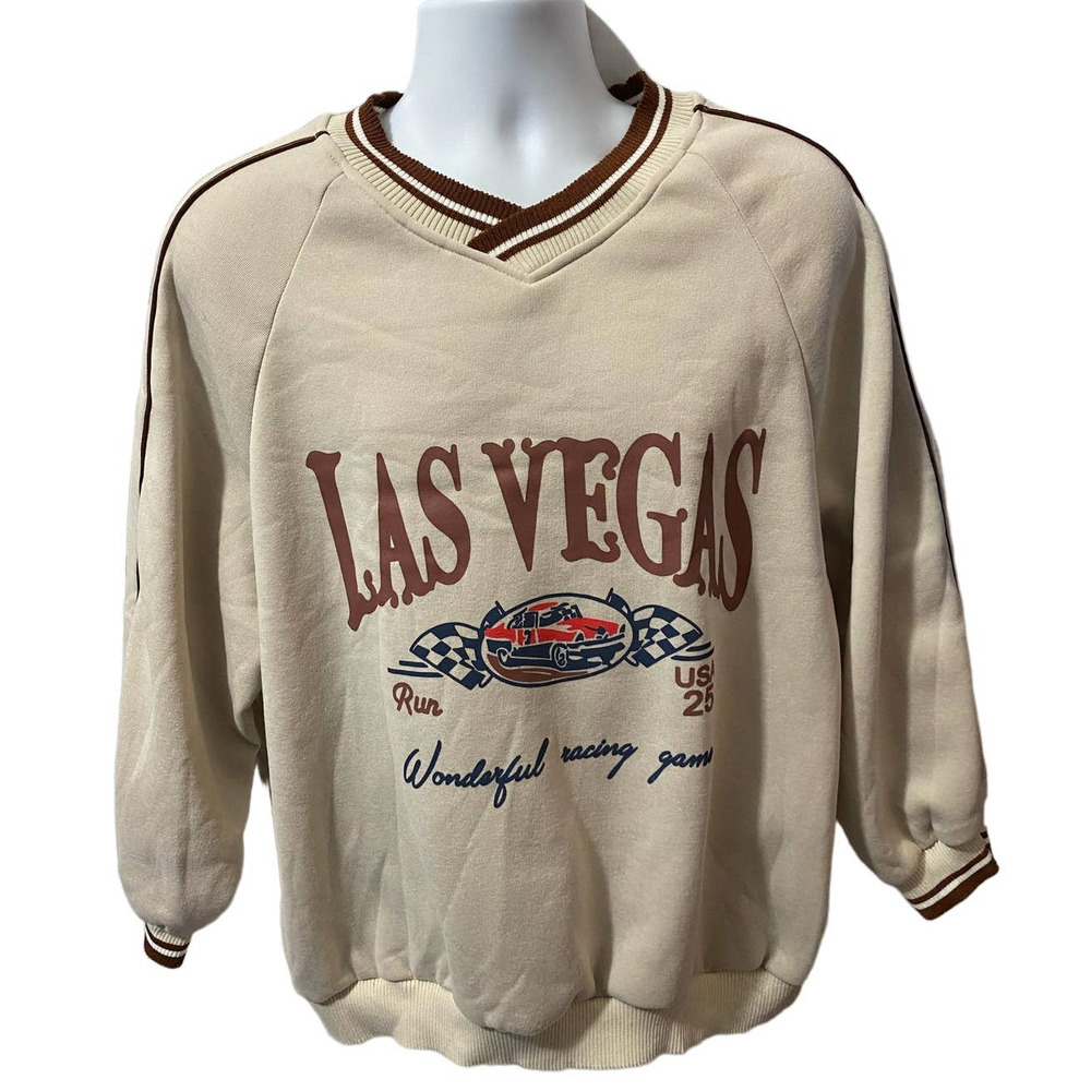 Shein Sweater Men's Medium Pullover Beige Adults M Casual